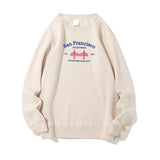The San Francisco Golden Gate City Khaki Embroidered Sweatshirt- Outfit