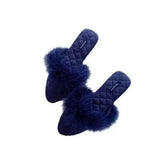 2021 New Lovely Women Flip Flop Pointed Toe Home Floor Soft Slippers Female Shoes Girls Winter Spring Warm