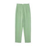 Workplace Women's Display High Waist Waist Suit Trousers 38 Color Reduced Age And Ankle