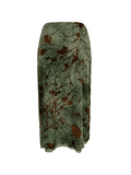 Mesh Lining Vintage Floral Midi Skirt- Outfit