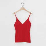 Summer Women Korea Style Crop Top Sexy V-Neck Camisole Female Bralette Streetwear Short Black Frill Tank Tops White