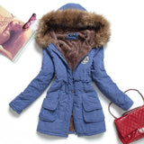 New Winter Women Jacket Medium-long Thicken Outwear Hooded Wadded Coat Slim Parka Cotton-padded Jacket