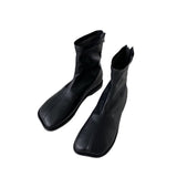 Boots Martin Boots Female British Wind Spring And Autumn Single Boots 2025 New Square Head Flat Bottom Show Thin Chelsea Ankle