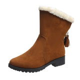 Martin Boots 2025 Autumn/Winter Short-Bodied Cotton Boots Flat-Bottomed Round-Headed Boots Wish Snow