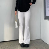 Jeans Pants Women Elegant Wide Leg Pants 90s Stretch Flared Jeans Leggings Casual Fashion Y2k DenimTrousers