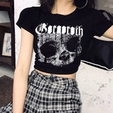Zingj Short Short-Sleeved T-Shirt Female Sexy Sexy Girl European Top Tide A Hair-Outfit