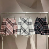 High Waist Plaid Mini Skirt- Outfit
