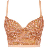 Handmade Sequin halter bustier corset crop top women summer indie tank party y2k top clubwear Cropped tube womens tops