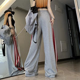 Contrast Side Stripe Baggy SweatpantsOutfit