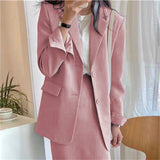 Fan Chic Suitcase Women's New Women's High Waist Half-Sclot Professional Commuting Two-Sleeves In The Spring And Autumn