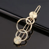 Metal Love Heart Hair Clip Elegant Star Round Barrette for Women Girls Sweet Hairpins Barrettes Hair