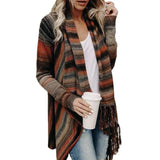 Self-Wearing Fashion Tuxedo Striped Coat Sweater