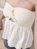 Vintage Knitted Knot Tube Top with
