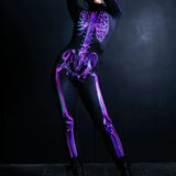 Spot 2025 New Halloween Fashion Parent-Child Wear Skull Skeleton Pants