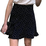 2021 Summer Skirts Polka Dot Mini Skirts Sexy A-line Ruffles Faldas