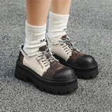 Zingj Patent Leather British Wind Black And White Patchwork Color Small Leather Shoes Men 2024 New Men's Shoes Small Thick Platform