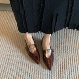 Beautiful Red Single Shoes 2025 Spring New Retro Light Mouth With Skirt Flat Bottom Mary Precious