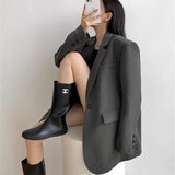 Suit Jacket Woman 2025 Spring And Autumn New Temperament Black Casual Fried Street This Year's Popular Small