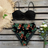 Bikini 2021 Female Swimsuit Women Swimwear Thong Push Up Bikinis Set High Waist Swimming Suits Ruffled Bathing