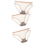 Women Sexy Panties Lace Underpants Low-waist Panties Mesh See Through Perspective Briefs Female Fashion Underwear