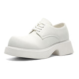 2025 New Formal Shoes Male Increased Round Head Trend Versatile British Wind Low Heel Tooling Shoes