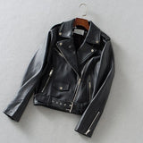 2021 New Spring Women Pu Faux Leather Jacket with Belt Autumn Moto Biker Loose Leather Coat Streetwear Ladies