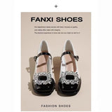 Coarse Heel Snow Buckle And Mary Treasure Shoes 2025 New Net Red Word With Sandals One-Way Single