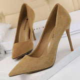 Shoes 2022 New Women Pumps Suede High Heels Shoes Fashion Office Shoes Stiletto Party Shoes Female Comfort Women