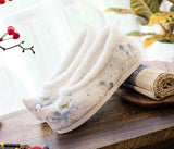 Zingj Shoes Hanfu Shoes Single Shoes / Cotton Shoes Blue Wave Ancient Costume Lotus Embroidered Cloth Shoes Girl Head