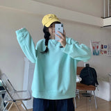 Spring Autumn Woman's Hoodies Oversize Female Loose Cotton Solid Thin Sweatshirts Lady
