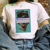 t shirt vaporwave Michelangelo women fashion new harajuku tshirt Casual korean style Graphic hip hop t-shirt