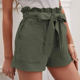 Solid Color Large High Waist Wide