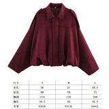 Spring Pilot Jacket Bat Sleeve Zipper Loose Tuffen Jacket Women's Casual