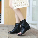 Sandals Women's Summer Style Heightened Black Set Toe Women's High-Top Women's Shoes Roman