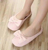 Cute Bowtie Home Women Slippers Summer Spring Indoor Shoes For Girls Ladies Female Warm House Bedroom Floor