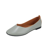 Chunsen Female Flat-Soled Square-Headed Single Shoes Two Shallow-Mouthed Pregnant Grandmother Shoes Retro Semi-Dragging Fairy Lazy