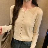 Wind Long Sleeves Show Thin Meat Sweater Girls Autumn And Winter New European Slim Stretch Knitted Cardigan