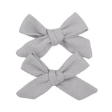 Solid Cotton Hiar Bows With Clip For Baby Girls Boutique Handmade Hair Clip Hairgrip Barrettes Hair Acesssories