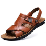 Sandals Summer Leather Sandals Classic Men Shoes Slippers Breatable Men Roman Outdoor Walking Footwear Big Size 48