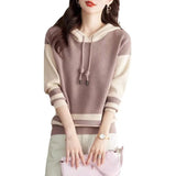 Women's Autumn/Winter 2025 New Ocean-Loose Casual Closed Knitted Small Long Sleeve