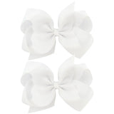 6'' Solid Color Grosgrain Ribbon Bows Hair Clips For Cute Girls Large Handmade Hairpins Barrettes Kids Hair