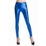 Waist Slim Fit Leather Stretch Bright