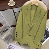 Zingj Small Suit Jacket Female Small 2024 Spring And Autumn New Korean Version Of Loose Suit Design Sense