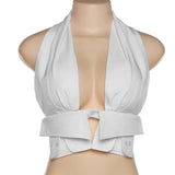 Summer Fashion Trend Women's New Hanging Neck Hollow Repair Inside A Small