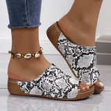 Zingj New Summer Wedge Slippers Female Sandals Thick Platform Plus Size One-Word