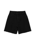 Shorts Women Summer Button Knee-length Wide-leg Loose Korean Style Casual Female Office BF Streetwear Fashion Denim