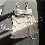 Add Color 2022 New Pit Bar Solid Three-Piece Set Swimsuit