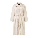 PU Leather Long Jacket 2021 New Spring Women Loose Belt Faux Leather Windbreaker Trench Coat Slim Spring