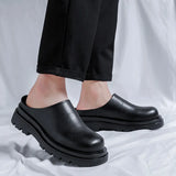 Zingj Chef Men's Shoes Spring Work Special Pure Black Anti-Slip One Foot Pedal Work Protection Tide Shoes