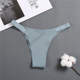 Panties Cotton Briefs Female Underpants Sexy Panties Thong Pantys Solid Color Intimates Lingerie Women